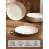 imageDOWAN 88quot Dinner Plates Set of 6 Ceramic Salad Plate White Microwave Oven ampamp Dishwasher Safe Relief Design Perfect for Party Dessert Wedding Appetizer Birthday Mothers Day Gifts88 inch