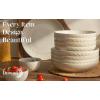 imageDOWAN 975quot Pasta Bowls Set of 4 with Embossed Reactive Glaze 56oz Large Shallow White Ceramic Salad Bowls Wide Dinner Bowls for Pasta Soup ampamp Stew Microwave ampamp Dishwasher Safe Housewarming Gift85 Pasta Bowls Set of 4