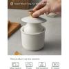 imageDOWAN French Butter Crock for Countertop Ceramic Butter Dish with Waterline Porcelain Butter Container for Spreadable Soft Butter French Butter Dish with LidGray