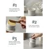 imageDOWAN French Butter Crock for Countertop Ceramic Butter Dish with Waterline Porcelain Butter Container for Spreadable Soft Butter French Butter Dish with LidGray