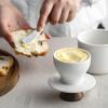 imageDOWAN French Butter Crock for Countertop Ceramic Butter Dish with Waterline Porcelain Butter Container for Spreadable Soft Butter French Butter Dish with LidWhite