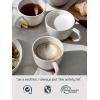 imageDOWAN Large Coffee Mugs Set of 4 18 oz Ceramic Coffee Cups with Big Handle for Latte Tea Cappuccino Unique Design Housewarming Gift for Men and Women Glaze with Specks