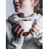 imageDOWAN Large Coffee Mugs Set of 4 18 oz Ceramic Coffee Cups with Big Handle for Latte Tea Cappuccino Unique Design Housewarming Gift for Men and Women Glaze with Specks