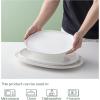 imageDOWAN Large Serving Platter 16quot14quot12quot Oval Platters Oven Safe White Serving Plates for Wedding Decor Ceramic Serving Dish for Entertaining Food Set of 3Ellipse