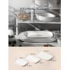 imageDOWAN Large Serving Platter 16quot14quot12quot Oval Platters Oven Safe White Serving Plates for Wedding Decor Ceramic Serving Dish for Entertaining Food Set of 3Rectangle
