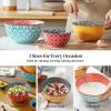 imageDOWAN Mixing Bowls Ceramic Mixing Bowls for Kitchen Colorful Vibrant Nesting Bowls for Cooking Baking Prepping Serving Salad Housewarming Gift Microwave Dishwasher Safe 3721 Qt Set of 3