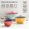 imageDOWAN Mixing Bowls Ceramic Mixing Bowls for Kitchen Colorful Vibrant Nesting Bowls for Cooking Baking Prepping Serving Salad Housewarming Gift Microwave Dishwasher Safe 3721 Qt Set of 3