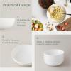 imageDOWAN Pasta Bowls 47 oz Large Salad Bowls 25quot Deep Soup Bowls Porcelain Serving Bowls Set of 4 Big Kitchen Dinner Bowl Plates Pasta Plates Microwave ampamp Dishwasher Safe Creamy White