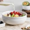imageDOWAN Pasta Bowls 47 oz Large Salad Bowls 25quot Deep Soup Bowls Porcelain Serving Bowls Set of 4 Big Kitchen Dinner Bowl Plates Pasta Plates Microwave ampamp Dishwasher Safe Creamy White