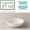 imageDOWAN Pasta Bowls 47 oz Large Salad Bowls 25quot Deep Soup Bowls Porcelain Serving Bowls Set of 4 Big Kitchen Dinner Bowl Plates Pasta Plates Microwave ampamp Dishwasher Safe Creamy White