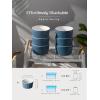 imageDOWAN Ramekins 4 oz Oven Safe for Creme Brulee Souffle Porcelain Custard Cups Ramiken for Baking Classic Style Ramekins Bowls Set of 6 WhiteAiry Blue