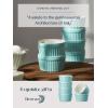 imageDOWAN Ramekins 4 oz Oven Safe for Creme Brulee Souffle Porcelain Custard Cups Ramiken for Baking Classic Style Ramekins Bowls Set of 6 WhiteBlue