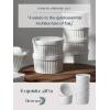 imageDOWAN Ramekins 4 oz Oven Safe for Creme Brulee Souffle Porcelain Custard Cups Ramiken for Baking Classic Style Ramekins Bowls Set of 6 WhiteWhite