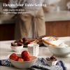 imageDOWAN Ramekins 6 oz Creme Brulee Ramekins oven safe FlowerShaped Porcelain Ramekin for Baking Pudding Souffle Dish Custard Cups Dipping Sauce Bowls Set of 6 WhiteWhite