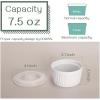 imageDOWAN Ramekins 8 oz Oven Safe with Lids Creme Brulee Ramekins Bowls Porcelain Ramiken Souffle Dishes Custard Cups for Baking Small Bowls for Pudding Dip Sauces Charcuterie Dessert White Set of 66 oz