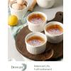 imageDOWAN Ramekins 8 oz Oven Safe with Lids Creme Brulee Ramekins Bowls Porcelain Ramiken Souffle Dishes Custard Cups for Baking Small Bowls for Pudding Dip Sauces Charcuterie Dessert White Set of 610 oz