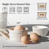 imageDOWAN Ramekins 8 oz Oven Safe with Lids Creme Brulee Ramekins Bowls Porcelain Ramiken Souffle Dishes Custard Cups for Baking Small Bowls for Pudding Dip Sauces Charcuterie Dessert White Set of 68 oz
