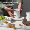 imageDOWAN Ramekins 8 oz Oven Safe with Lids Creme Brulee Ramekins Bowls Porcelain Ramiken Souffle Dishes Custard Cups for Baking Small Bowls for Pudding Dip Sauces Charcuterie Dessert White Set of 68 oz