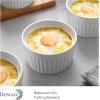 imageDOWAN Ramekins 8 oz Oven Safe with Lids Creme Brulee Ramekins Bowls Porcelain Ramiken Souffle Dishes Custard Cups for Baking Small Bowls for Pudding Dip Sauces Charcuterie Dessert White Set of 66 oz