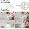 imageDOWAN Ramekins 8 oz Oven Safe with Lids Creme Brulee Ramekins Bowls Porcelain Ramiken Souffle Dishes Custard Cups for Baking Small Bowls for Pudding Dip Sauces Charcuterie Dessert White Set of 68 oz