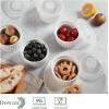 imageDOWAN Ramekins 8 oz Oven Safe with Lids Creme Brulee Ramekins Bowls Porcelain Ramiken Souffle Dishes Custard Cups for Baking Small Bowls for Pudding Dip Sauces Charcuterie Dessert White Set of 66 oz