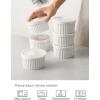 imageDOWAN Ramekins 8 oz Oven Safe with Lids Creme Brulee Ramekins Bowls Porcelain Ramiken Souffle Dishes Custard Cups for Baking Small Bowls for Pudding Dip Sauces Charcuterie Dessert White Set of 610 oz