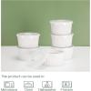 imageDOWAN Ramekins 8 oz Oven Safe with Lids Creme Brulee Ramekins Bowls Porcelain Ramiken Souffle Dishes Custard Cups for Baking Small Bowls for Pudding Dip Sauces Charcuterie Dessert White Set of 64 oz