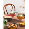 imageDOWAN Serving Bowls White Ceramic Large Salad Bowl Set 50oz Soup Bowl Party and Buffet Bowls for Pasta Pho Ramen Stackable and Microwave Safe Versatile Centerpiece for Kitchen or Entryway Table