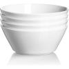 imageDOWAN 32 OZ Large Soup Bowls Set of 4  White Ceramic Bowls for Ramen Cereal Pasta Salad Fruit  Dishwasher ampamp Microwave Safe70 Inch32 OZ