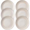 imageDOWAN 88quot Dinner Plates Set of 6 Ceramic Salad Plate White Microwave Oven ampamp Dishwasher Safe Relief Design Perfect for Party Dessert Wedding Appetizer Birthday Mothers Day Gifts105 inch