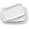 imageDOWAN Large Serving Platter 16quot14quot12quot Oval Platters Oven Safe White Serving Plates for Wedding Decor Ceramic Serving Dish for Entertaining Food Set of 3Rectangle