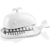 imageDOWAN Porcelain Butter Dish With Cutting Measuring Line Large Whale Butter Dish with Cover of Nonslip Design Ceramic Butter Dishes with Handle for EastWest Coast Butter WhiteWhite
