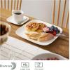 imageDOWAN 106quot Square Dinner Plates Set of 6  White Ceramic Plates for Dinner Salad Appetizer ampamp Dessert Microwave Oven Dishwasher Safe  Perfect for Party Wedding Birthday Mothers Day Gifts
