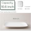 imageDOWAN 106quot Square Dinner Plates Set of 6  White Ceramic Plates for Dinner Salad Appetizer ampamp Dessert Microwave Oven Dishwasher Safe  Perfect for Party Wedding Birthday Mothers Day Gifts