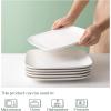 imageDOWAN 106quot Square Dinner Plates Set of 6  White Ceramic Plates for Dinner Salad Appetizer ampamp Dessert Microwave Oven Dishwasher Safe  Perfect for Party Wedding Birthday Mothers Day Gifts