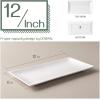 imageDOWAN 145quot Rectangular Plates Set of 4  Long Serving Trays for Sushi Pasta Chips Appetizer Cake  White Ceramic Rectangle Platter for Party Restaurant Banquet  Dishwasher ampamp Oven Safe12Inches