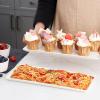 imageDOWAN 145quot Rectangular Plates Set of 4  Long Serving Trays for Sushi Pasta Chips Appetizer Cake  White Ceramic Rectangle Platter for Party Restaurant Banquet  Dishwasher ampamp Oven Safe145 Inches
