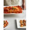 imageDOWAN 14quot Serving Trays Serving Platters Ceramic Serving Platters and Trays Rectangle Plates Set of 3 for Weddings Parties Oven Microwave Dishwasher Heat Resistant Easy to Clean White4 PCS