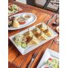 imageDOWAN 14quot Serving Trays Serving Platters Ceramic Serving Platters and Trays Rectangle Plates Set of 3 for Weddings Parties Oven Microwave Dishwasher Heat Resistant Easy to Clean White3 PCS