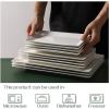imageDOWAN 14quot Serving Trays Serving Platters Ceramic Serving Platters and Trays Rectangle Plates Set of 3 for Weddings Parties Oven Microwave Dishwasher Heat Resistant Easy to Clean White3 PCS