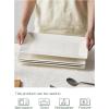 imageDOWAN 14quot Serving Trays Serving Platters Ceramic Serving Platters and Trays Rectangle Plates Set of 3 for Weddings Parties Oven Microwave Dishwasher Heat Resistant Easy to Clean White4 PCS