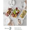 imageDOWAN 14quot Serving Trays Serving Platters Ceramic Serving Platters and Trays Rectangle Plates Set of 3 for Weddings Parties Oven Microwave Dishwasher Heat Resistant Easy to Clean White3 PCS