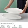 imageDOWAN 14quot White Serving Platters for Entertaining Oval Serving Plates Party Serving Trays and Platters Oven Safe Porcelain Dinner Serving Tray Serving Dishes for Meat Set of 216 in x 87 in