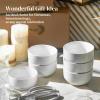 imageDOWAN 22 OZ Ceramic Cereal Bowls  525quot White Soup Bowls Set of 6 for Kitchen Bouillon Cups for Cereal Soup Oatmeal Rice Dishwasher ampamp Microwave Safe10 OZ