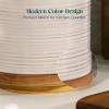 imageDOWAN 360 Rotating Extra Large Cooking Utensil Holder 76quot Kitchen Utensil Holder for Countertop Utensil Crock for Farmhouse Kitchen Decor Ceramic Stable Utensil Caddy WhiteWhite
