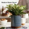 imageDOWAN 360 Rotating Extra Large Cooking Utensil Holder 76quot Kitchen Utensil Holder for Countertop Utensil Crock for Farmhouse Kitchen Decor Ceramic Stable Utensil Caddy WhiteBlue