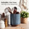 imageDOWAN 360 Rotating Extra Large Cooking Utensil Holder 76quot Kitchen Utensil Holder for Countertop Utensil Crock for Farmhouse Kitchen Decor Ceramic Stable Utensil Caddy WhiteBlue