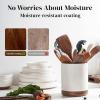imageDOWAN 360 Rotating Extra Large Cooking Utensil Holder 76quot Kitchen Utensil Holder for Countertop Utensil Crock for Farmhouse Kitchen Decor Ceramic Stable Utensil Caddy WhiteSpecks White