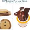 imageDOWAN 360 Rotating Extra Large Cooking Utensil Holder 76quot Kitchen Utensil Holder for Countertop Utensil Crock for Farmhouse Kitchen Decor Ceramic Stable Utensil Caddy WhiteWhite