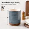 imageDOWAN 360 Rotating Extra Large Cooking Utensil Holder 76quot Kitchen Utensil Holder for Countertop Utensil Crock for Farmhouse Kitchen Decor Ceramic Stable Utensil Caddy WhiteBlue